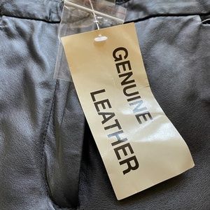 genuine Leather bootcut pants, size 16, NWT f